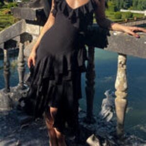 Cha Cha Midi Dress | Black - L / Black × 1